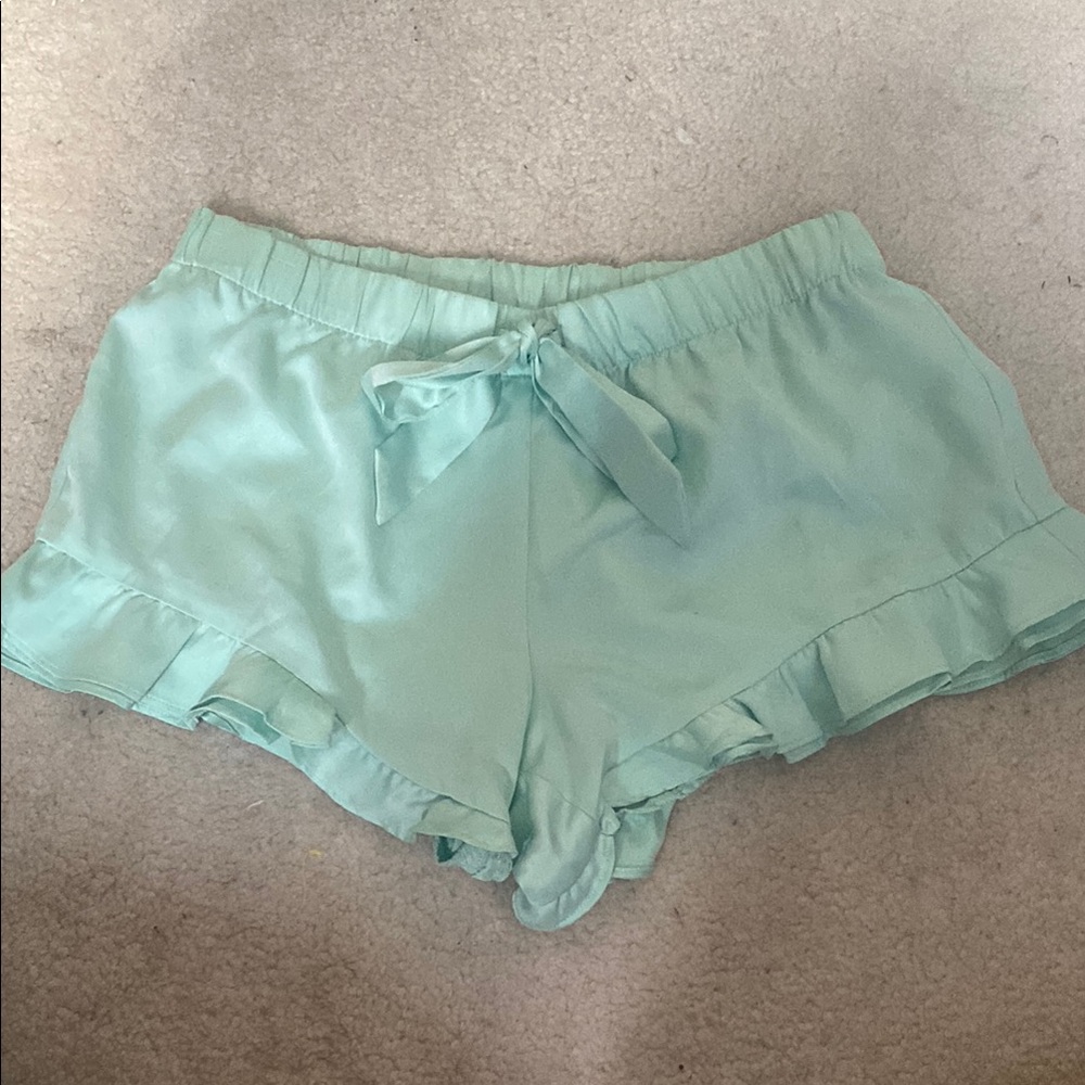 Women's Mint Ruffle Pajama Short